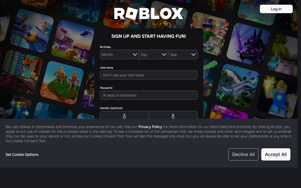 signup screenshot