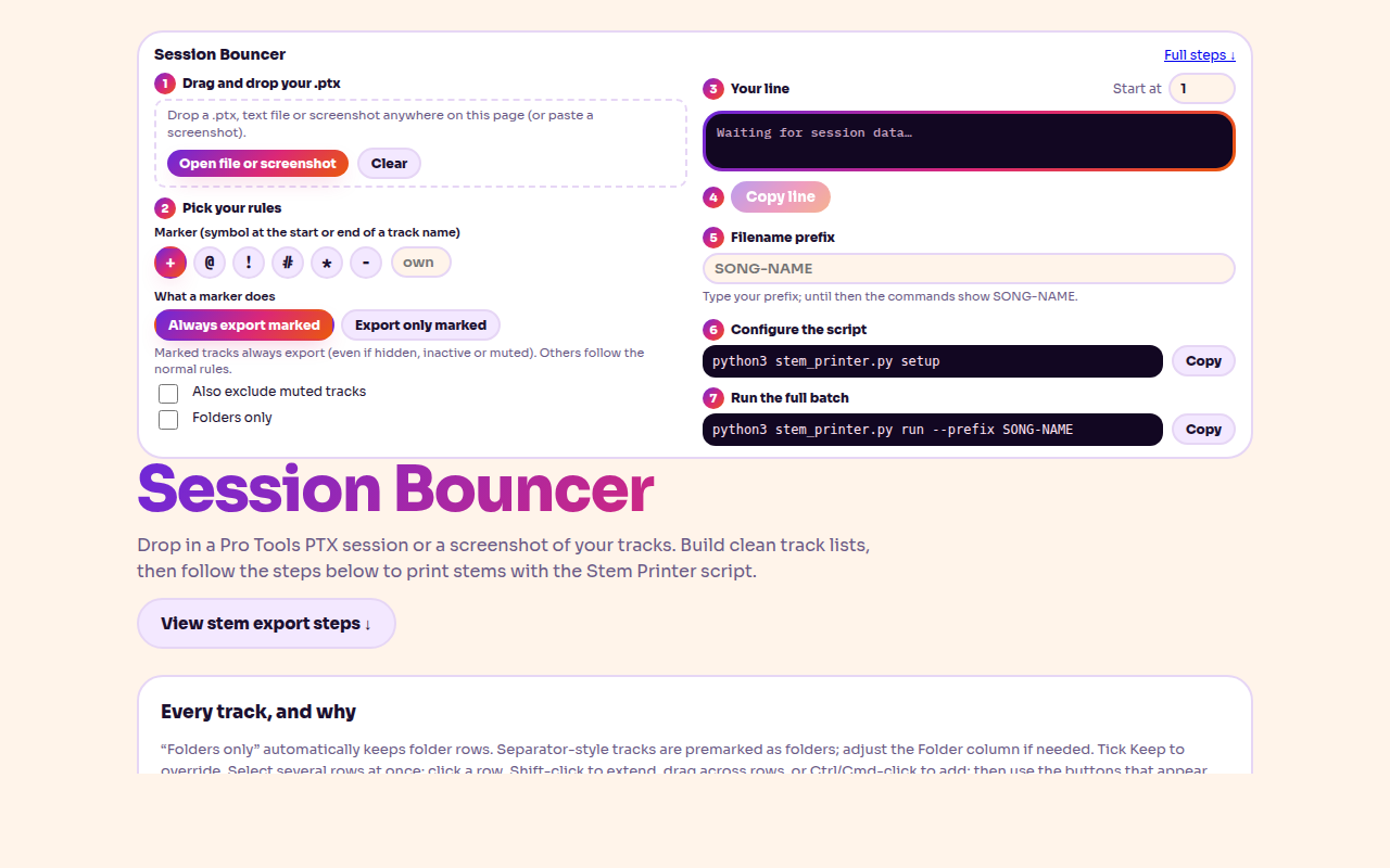 PTstemBNC screenshot